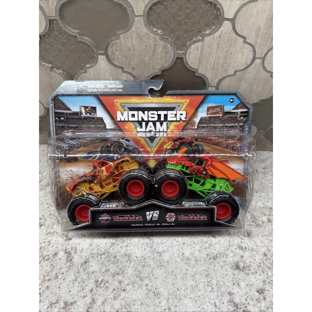 MONSTER JAM SERIES TRUCKS 1:64 DOUBLES PACK - DRAGONOID vs DRAGONOID BAKUGAN